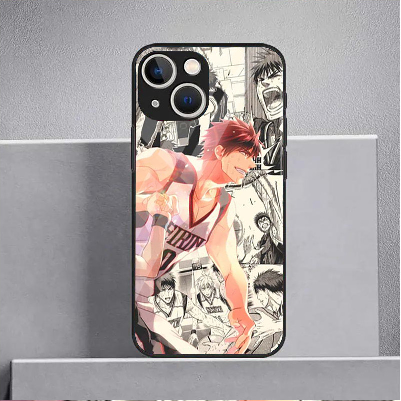Kuroko Không Giỏ Kính Cường Lực Ốp Lưng Điện Thoại IPhone 15 14 13 12 11 Pro XS Max Plus Mini X XR 8 7 6s SE2 / 3