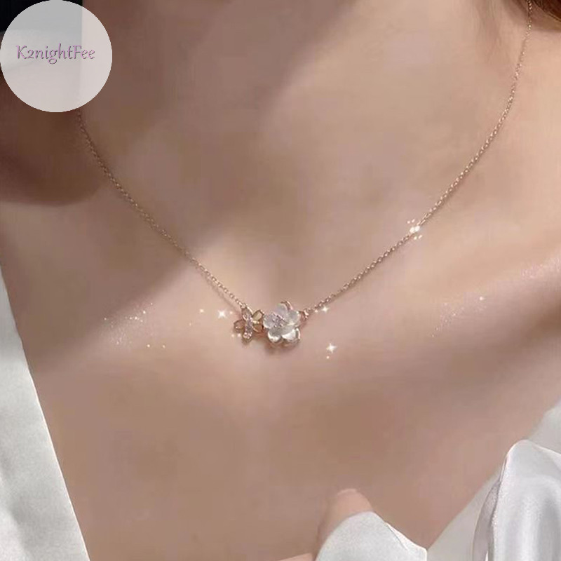 K2nightfee Thanh Lịch Tinh Tế Zircon Hoa Anh Đào Vòng Cổ Dành Cho Nữ Cô Gái Hoa Thời Trang Choker Vòng Cổ Trang Sức Dự Tiệc Phụ Kiện Quà Tặng VN