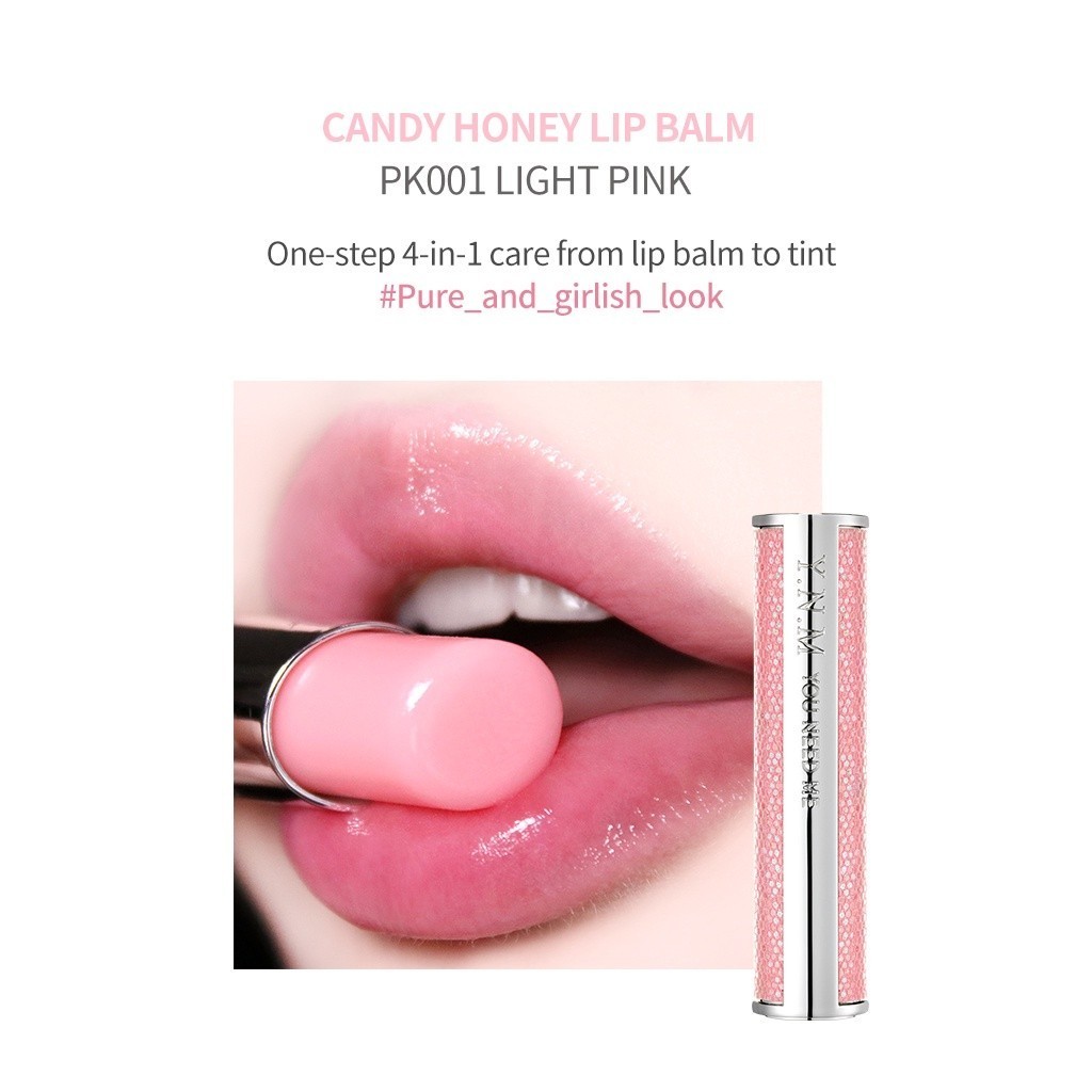 Ảnh Son Dưỡng YNM Candy Honey Lip Balm Light Pink/Orange Red  - Daily Beauty 4