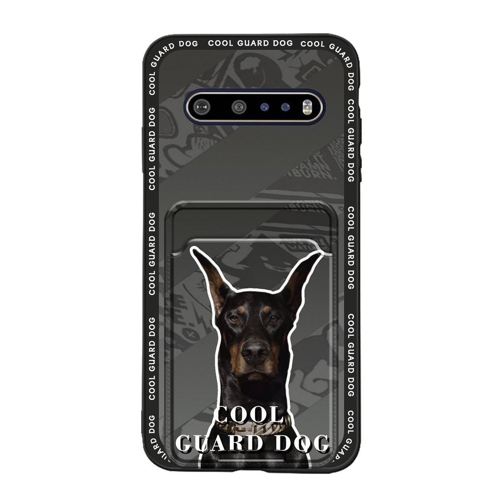 Full wrap Durable Phone Case For LG V60 ThinQ 5G Dirt-resistant Card bag Cover TPU protective Anti-knock Graffiti Card slot