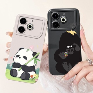 Vỏ bảo vệ ống kính Tecno Pova 6 Neo Pova6 Neo 2024 Vỏ điện thoại silicon mềm hình gấu trúc dễ thương