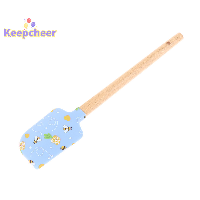 [Keepcheer] tay cầm thìa silicone Dụng cụ cạo làm mịn kem làm bánh mịn hơn [Mới]