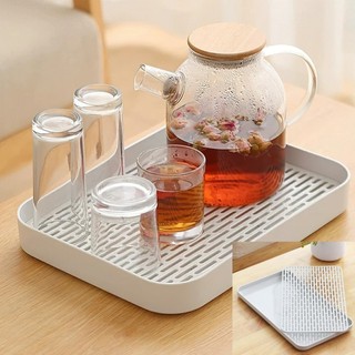 Khay decor, khay nhựa đựng đồ ăn trà bánh hình chữ nhật SUNND