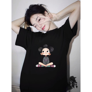 HIIXIIVI Mới Áo Thun Nữ Tay Ngắn Oversize Plus Size 3XL, Chất Cotton, Dáng Rộng