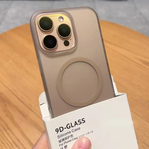 Desert Titanium Siêu Mỏng Bán Trong Suốt Mờ Từ Hút PC Ốp Lưng Cứng Cho IPhone 16 15 14 13 12 11 Pro Max PLUS Vỏ Bảo Vệ Điện Thoại