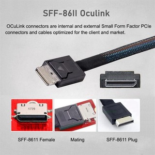 2230 NVMe M.2 Nam Sang Oculink SFF-8612 SFF-8611 PCI-E4.0 67 Pin Nữ Dọc Host Adapter Cho NVME U.2 SSD EGPU