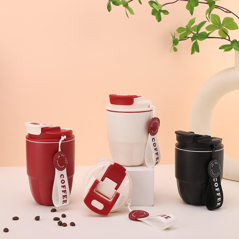 Cốc cà phê bằng thép không gỉ FUHUIOT, Cốc uống nước kép cầm tay Mini, Đồ uống thời trang tiện lợi Bình chân không dung tích nhỏ tại nhà