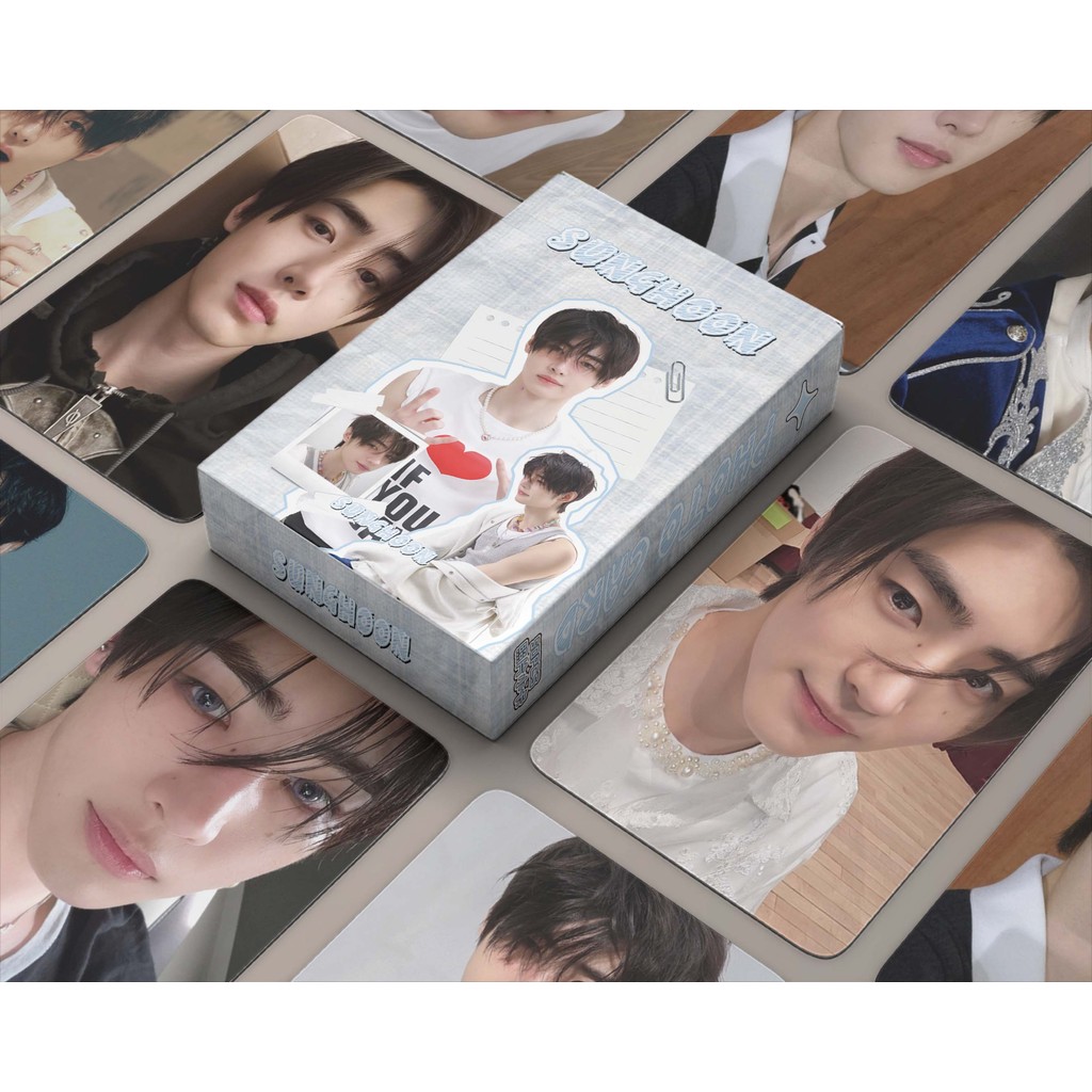 EN HEESEUNG Bưu thiếp ba chiều 2024 GGU GGU GÓI SUNGHOO JAKE JAY JUNGWON NI-KI SUNOO Solo Laser Hologram Lomo Cards Photocards