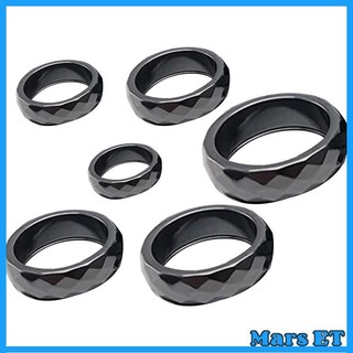 Marset Nam Châm Nhẫn Đá Hematite Vòng Trị Liệu Lo Âu Đau Thấm Hút Năng Lượng Âm