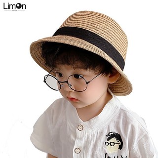 Mùa Hè Bé Trai Mũ Rơm Cho Bé Mũ Chống Nắng Trẻ Em Xô Mũ Vành Lớn Cha Mẹ-Con Mũ Đi Biển Thời Trang
