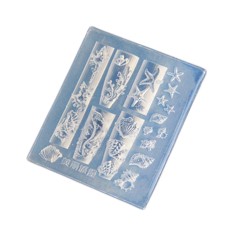 ⚝⚝Richh Sea Lifes Nail Stamping Set Khuôn Silicon Móng Tay Nghệ Thuật Thiết Kế Khuôn Thích Hợp Cho Sáng Tạo Làm Móng Tay Với Cá Voi Và