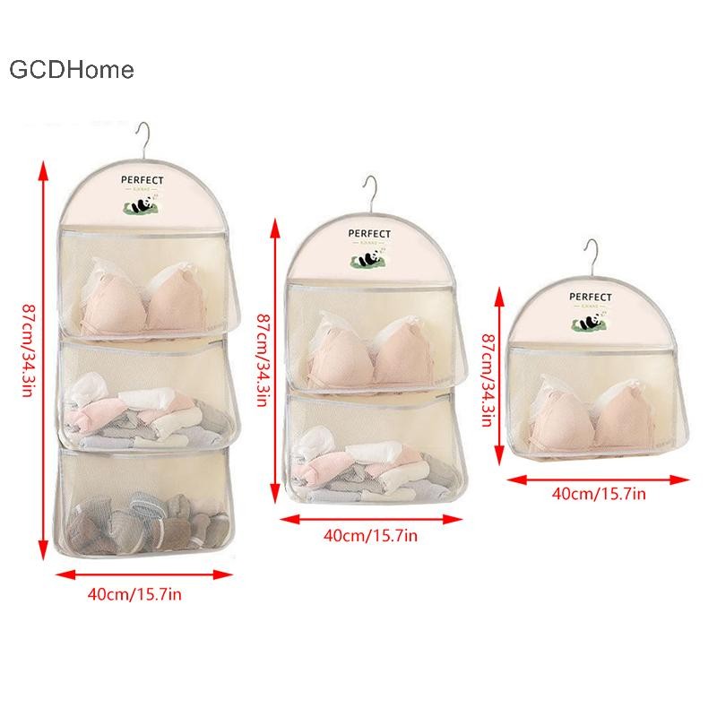 Gcdhome Túi Lưới Thoáng Khí Treo Tường Bảo Quản Tất, Tổ Chức Tủ Quần Áo, Túi Bảo Quản Búp Bê HOT