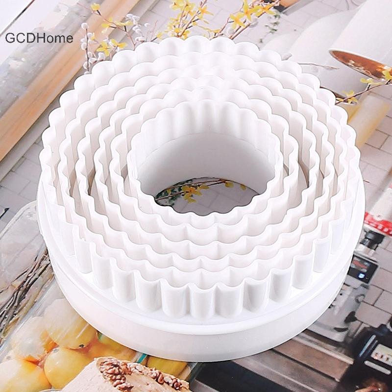 Gcdhome 6 Cái / bộ Dụng Cụ Cắt Bánh Quy Hai Mặt Sóng Trắng Cho Dụng Cụ Nhà Bếp Nướng Bánh Ngọt Sô Cô La Kẹo Dụng Cụ Cho Gia Đình Bánh Ngọt HOT