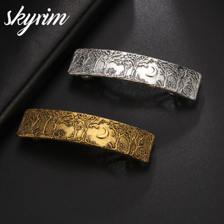 Kẹp Tóc Vàng SKYRIM (Trăng Lưỡi Liềm Rừng) Thép Không Gỉ Vintage Nữ Trang Sức Thời Trang