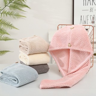 Khăn quấn ủ tóc lau khô siêu tốc 25x65cm mềm mại thấm nước tốt giúp chăm sóc tóc tiện lợi #A276