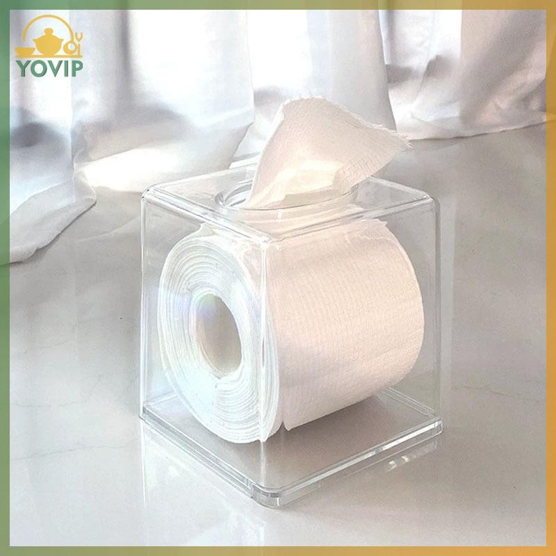 YOVIP 1 Hộp Khăn Giấy Trong Suốt Dùng Để Bàn, Hộp Đựng Giấy Cuộn Phòng Tắm, Thích Hợp Cho Nhà Bếp Và Gia Đình Sử Dụng VN