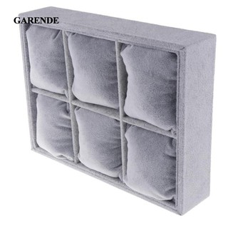 Khay đựng đồ trang sức nhung Garende có gối mềm - Hộp đựng đồ trang sức 6 khe Khay nhung - Hộp trưng bày đồng hồ Khay đựng đồ trang sức có thể xếp chồng lên nhau