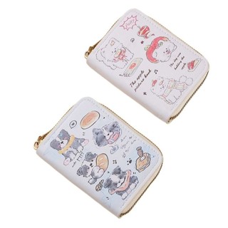 [CRUSH] Ví ngắn cho bé gái, Ví đựng tiền xu có khóa kéo vị trí 9 thẻ dễ thương, Túi đựng thẻ ID hoạt hình nhẹ gọn di động thời trang dành cho học sinh