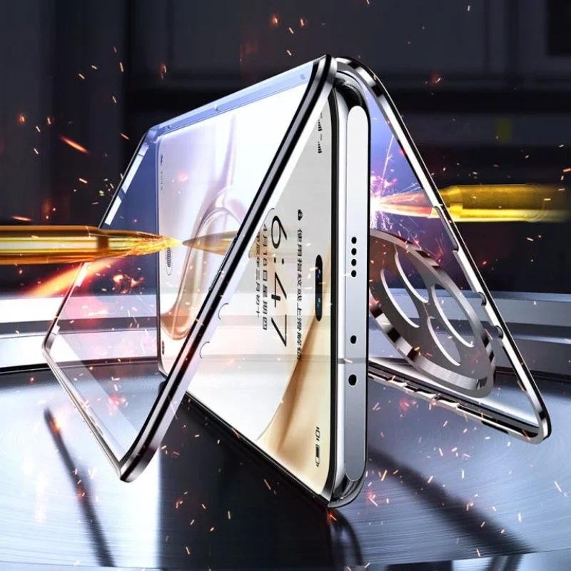 360 Full Kim Loại Từ Tính Dành Cho Honor 200 300 400 Pro Kính Hai Mặt Điện Thoại Dành Cho Honor200 Honor 200Pro Bảo Vệ Ống Kính