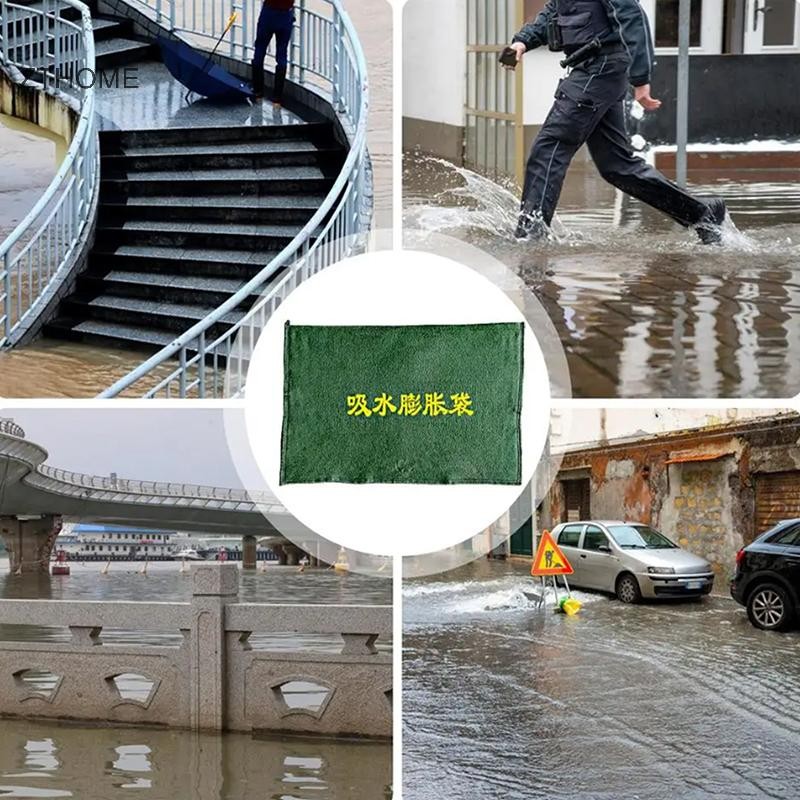 ZTHOME Túi cát thấm nước chống lũ lụt, có thể tái sử dụng cho gia đình, cửa nhà để xe, tầng hầm, hấp thụ nước hiệu quả HOT