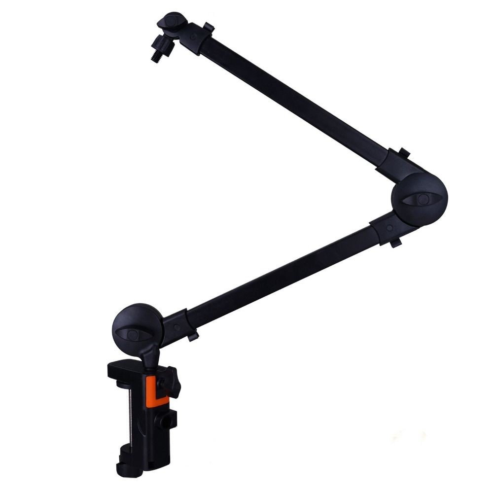 AWNGD Micro Boom Arm, Giá đỡ Mic chắc chắn đa năng, 360 cấp chuyên nghiệp° Giá đỡ máy tính để bàn tay có thể điều chỉnh xoay Phát trực tiếp