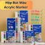BÚT MÀU ACRYLIC MARKER CAO CẤP, HỘP BÚT 80 MÀU CHỐNG NƯỚC, Nét Mực Đều Khô Nhanh