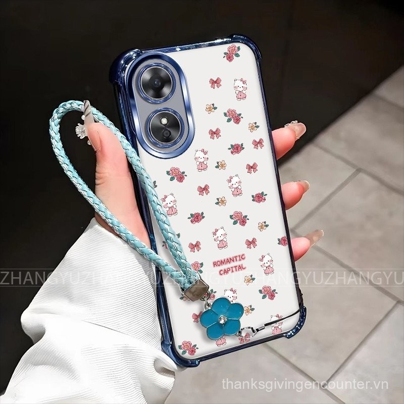 [Dây buộc miễn phí] Vỏ điện thoại OPPO A17 A17K A18 A38 A58 A78 4G 5G A98 A97 để bảo vệ chống rơi bốn góc HDM UD23