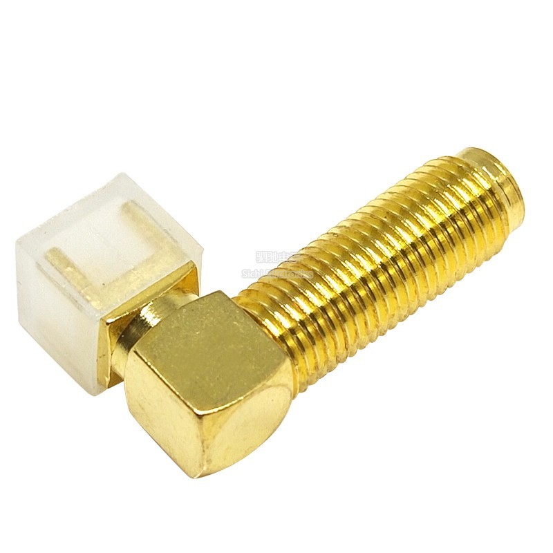 SMA-KWE Vô Tuyến Tần Số Ghế Bên Ngoài Vít Lỗ Bên Trong 90 Độ RF Ăng Ten Ghế Ngang Cong Pin 17 / 19 / 20 / 23MM