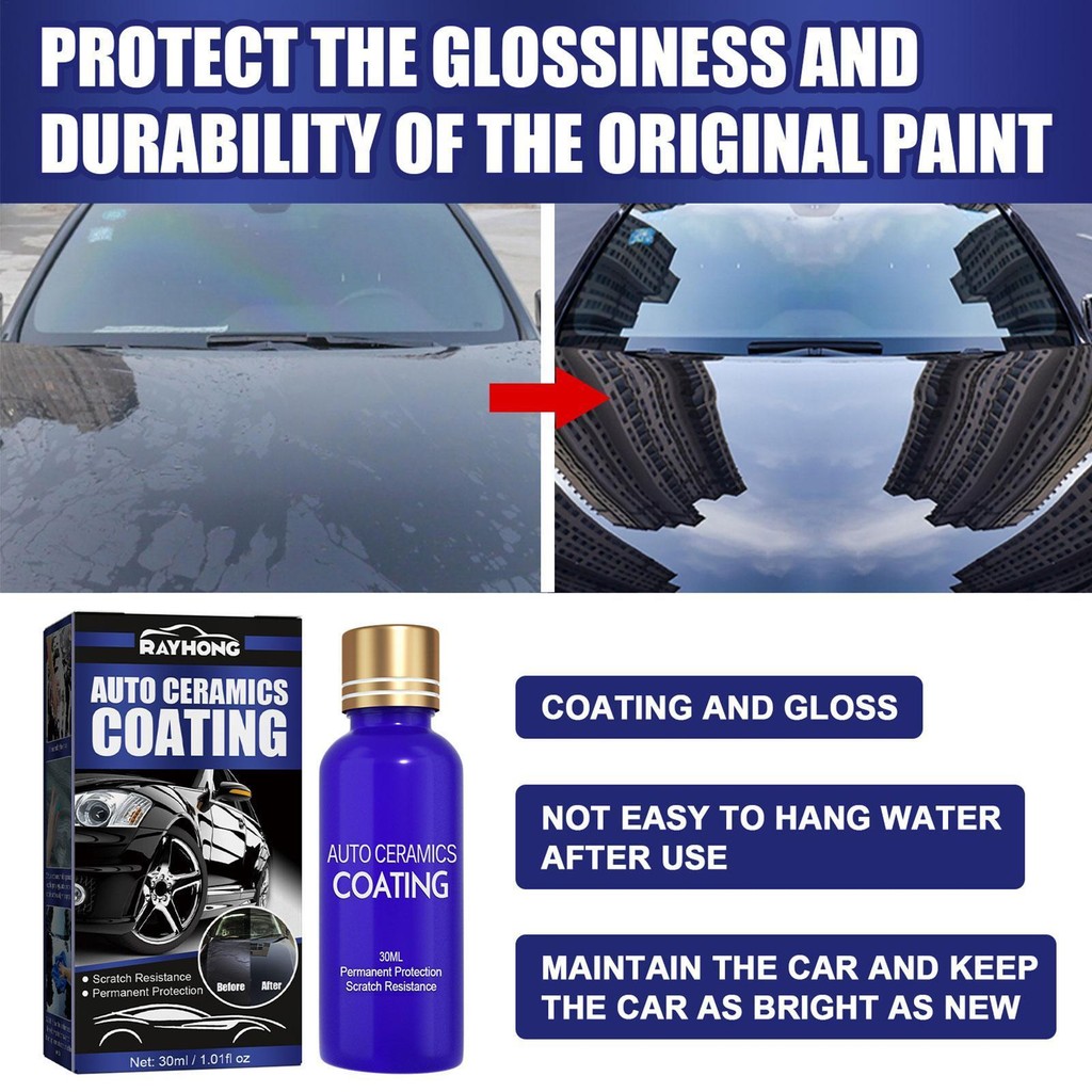 Mr Fix Lớp phủ gốm 9H cho ô tô Bộ bảo vệ sơn có độ bóng cao chống trầy xước pomervn