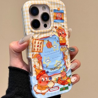 Phim hoạt hình dễ thương Bánh mì nướng việt quất Star Man Giá đỡ từ tính Vỏ điện thoại di động Thích hợp cho iPhone16 15 14 13 Pro max Bảo vệ Camera chống sốc Vỏ cứng chống rơi
