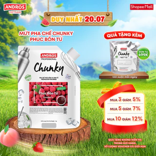 Mứt Pha Chế Phúc Bồn Tử - Có miếng trái cây thật - Nguyên liệu pha chế - ANDROS CHUNKY - 1kg