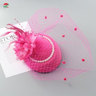 Mũ lông vũ hoa cho nữ, phù hợp tiệc trà và cocktail cưới