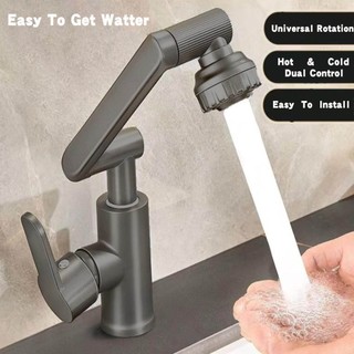 Vòi Lavabo Nóng Lạnh Inox 304 Đa Chiều Cao Cấp – Sang Trọng & Tiện Dụng