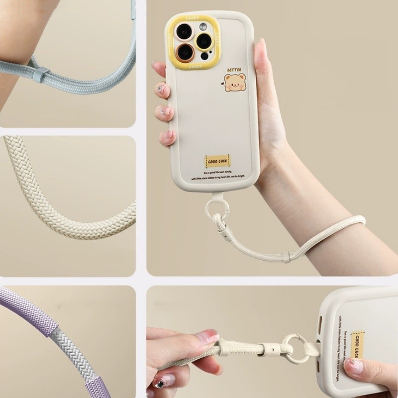 1 PC Vỏ Điện Thoại Bện Dây Treo Dây Đeo Tay Dây Điện Thoại Tay Cầm Chống Trộm