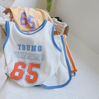 Mùa hè Nguyên Chất Cotton Bé Trai Áo Quần Short Hai Mảnh Bộ Trẻ Em Tay Ngắn Top Bóng Rổ Đồng Phục Thể Thao Phù Hợp Với