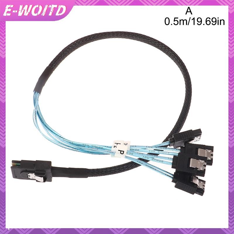 Cáp SATA E-WOITD SAS Mini-SAS SFF-8087 Đến 4 Cáp SATA Mini SAS 4i SFF8087 36P HNVN