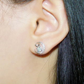 Bông tai zircon bạc S925 đơn giản, thời trang - quà tặng đẹp