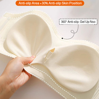 『 Brelira 』 Áo ngực nâng ngực quây liền mạch dành cho nữ Áo ngực chống trượt Jelly Grip Full Cup Áo ngực không dây không dấu Đồ lót thoáng khí không dây ☽ ❈ ❈ ❈ ❈ ❈ ❈ ❈ ❈ ❈