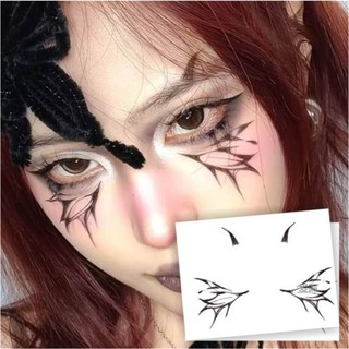 Halloween Dark Butterfly Eye Makeup Painted Tattoo Sticker