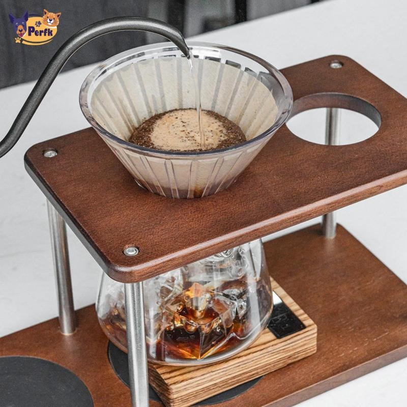 Đế Cà Phê Nhỏ Giọt Đổ Trên Trạm Cà Phê Có Thể Tái Sử Dụng Đa Năng Sắp Xếp Giá Gỗ Trang Trí Với Đế Lọc