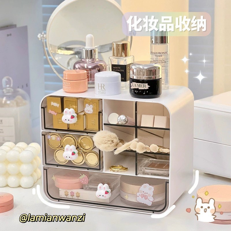 Văn Phòng Phẩm Bút Dễ Thương Acrylic Văn Phòng Ký Túc Xá Hộp Đa Năng Ngăn Kéo Hộp Bảo Quản Kệ Tidy-up