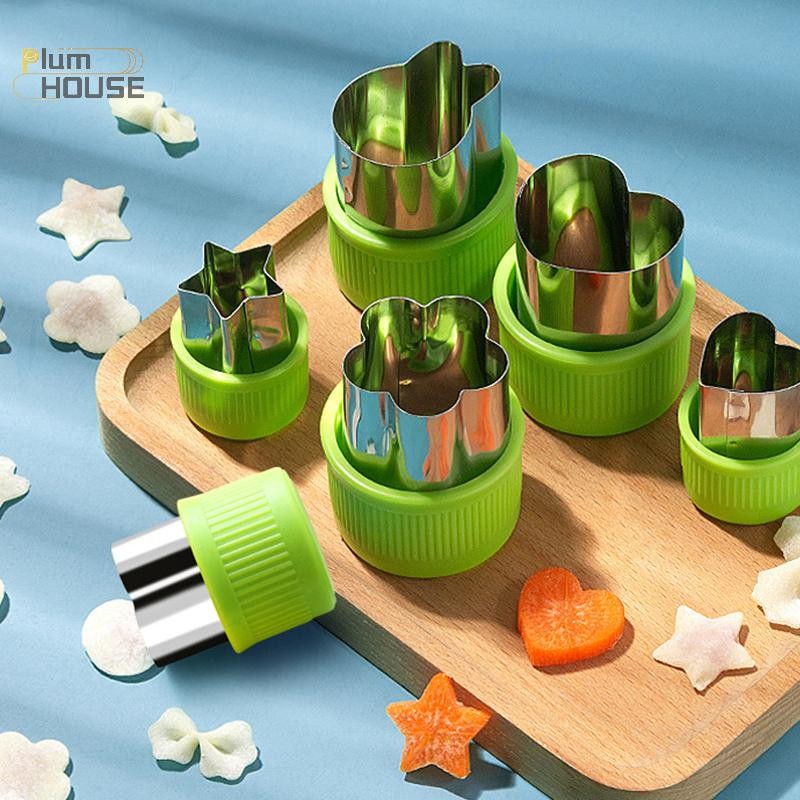 PlumHOUSE Rau Củ Quả Cắt Hoa Thép Không Gỉ Hoa Hình Hoạt Hình Khuôn Bánh Bánh Quy Cắt Khuôn Nhà Bếp Dụng Cụ Cắt Cookie VN