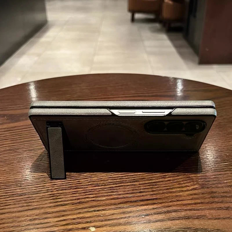 Dành Cho Samsung Galaxy Z Fold 6 Gấp Đứng Dành Cho Samsung Z Fold 5 Từ Tính Sạc Dành Cho Galaxy Z Fold 7 4 3 Retro Bao Da