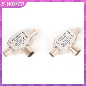 E-WOITD PAL TV IEC DVB-T 1F / 2M Bộ chia tín hiệu Ăng-ten đồng trục trên không 2 chiều Kim loại trong nhà E-WOITD