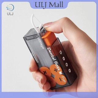 Hộp đựng tăm nha khoa tự động ULJ Chăm sóc vệ sinh răng miệng Hộp đựng bóng nha khoa di động Tiện lợi với 10 chiếc Chỉ nha khoa.