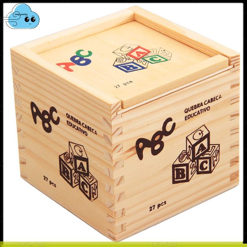 27 Chiếc Trẻ Em Gỗ Bảng Chữ Cái Khối Chữ Cái Xếp Chồng Đồ Chơi Khối Xây Dựng Thủ Công Học Tập Sớm Đồ Chơi Giáo Dục Trang Trí Phòng Bé