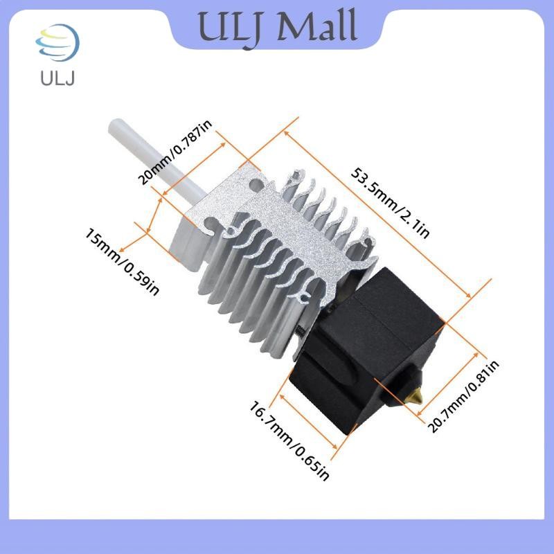 ULJ Creative Ender 3 V3 SE Hotend Bộ vòi phun sưởi ấm hiệu quả Làm mát tản nhiệt Phụ kiện máy in 3D họng bằng thép không gỉ.