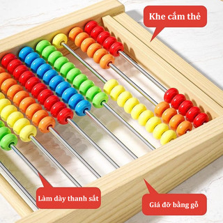 【BabyJoy】Bảng Tính Toán Học Thông Minh Bằng Gỗ,Bàn Tính Gỗ Thông Minh Học Toán Cho Bé,Đồ chơi trí tuệ