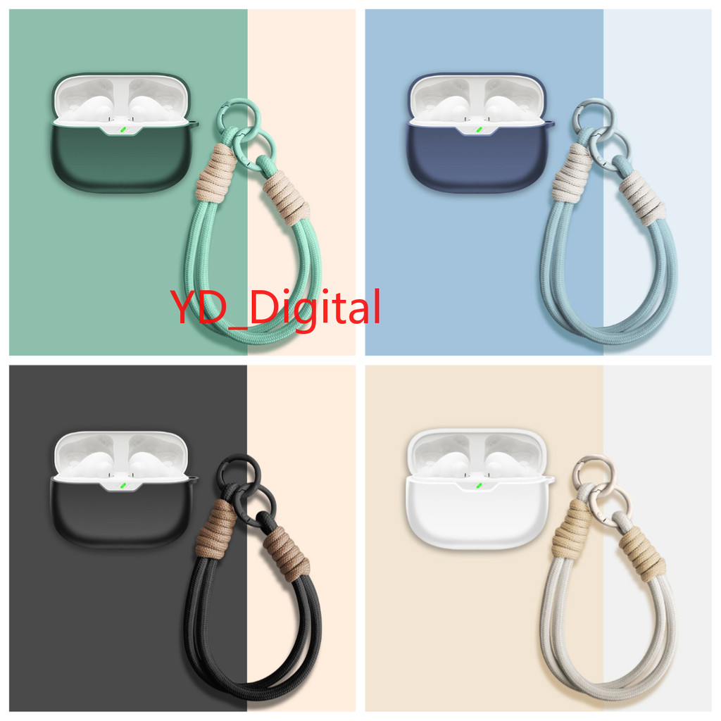 Dành Cho JBL WAVE BEAM / Beam 2 / Wave 200TWS / Vibe 200TWS Vỏ Tai Nghe Silicon Mềm Tay Chống Sốc Vỏ Bảo Vệ Tai Nghe Earubds Da Có Dây Buộc