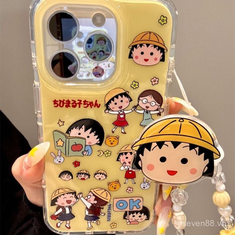 Ốp Điện Thoại Thích Hợp Cho iPhone Cherry Maruko 17 / 16 / 15promax / 14 Phong Cách Mới 13 / 12 / 11pro Niche xsmax / xr Sáng Tạo Chống Sốc Lỗ Lớn Bao Gồm Tất Cả BO1U